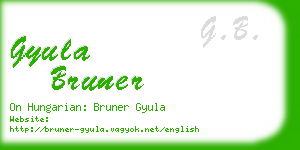 gyula bruner business card